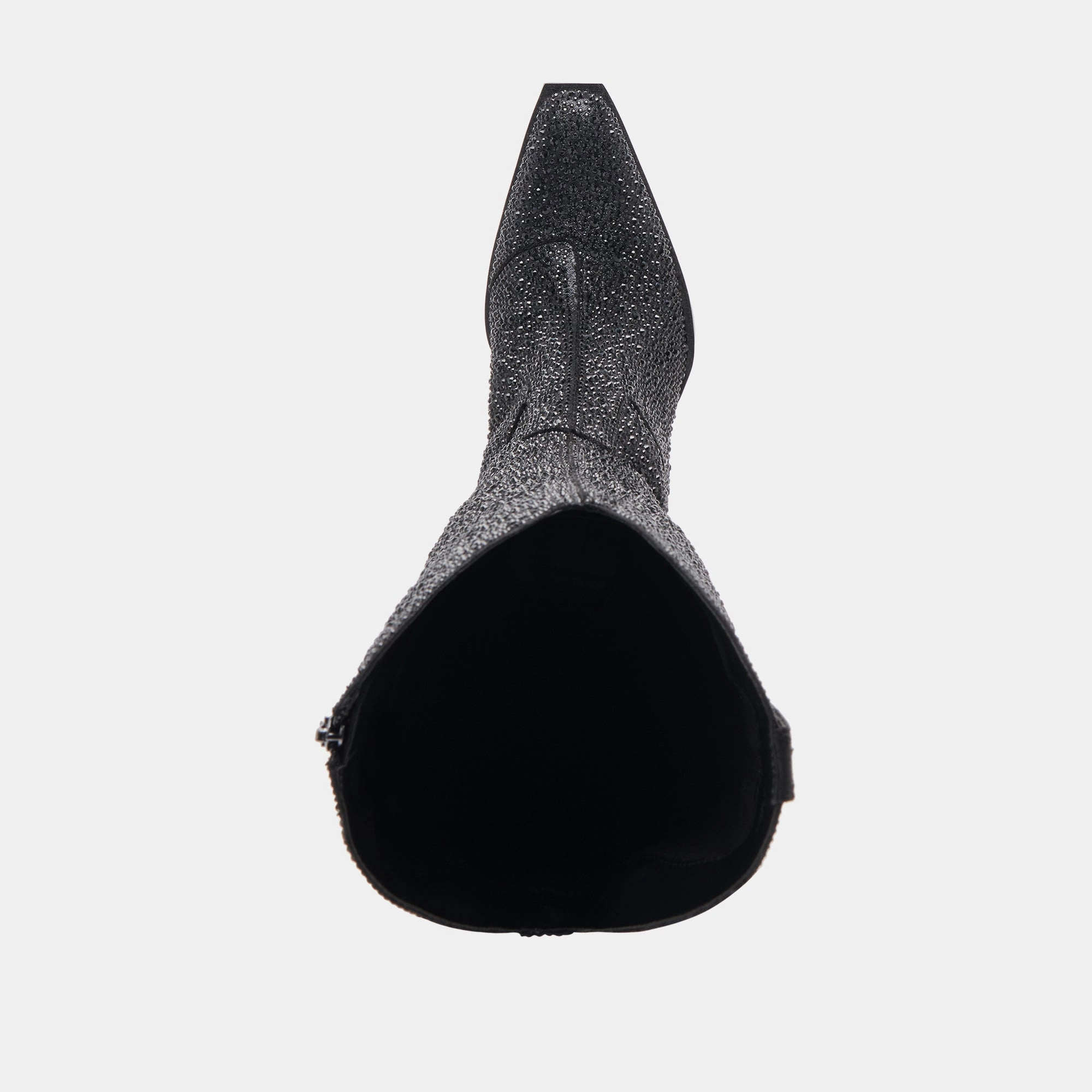 ARIANA CRYSTAL WIDE CALF BOOTS BLACK METALLIC CRYSTAL