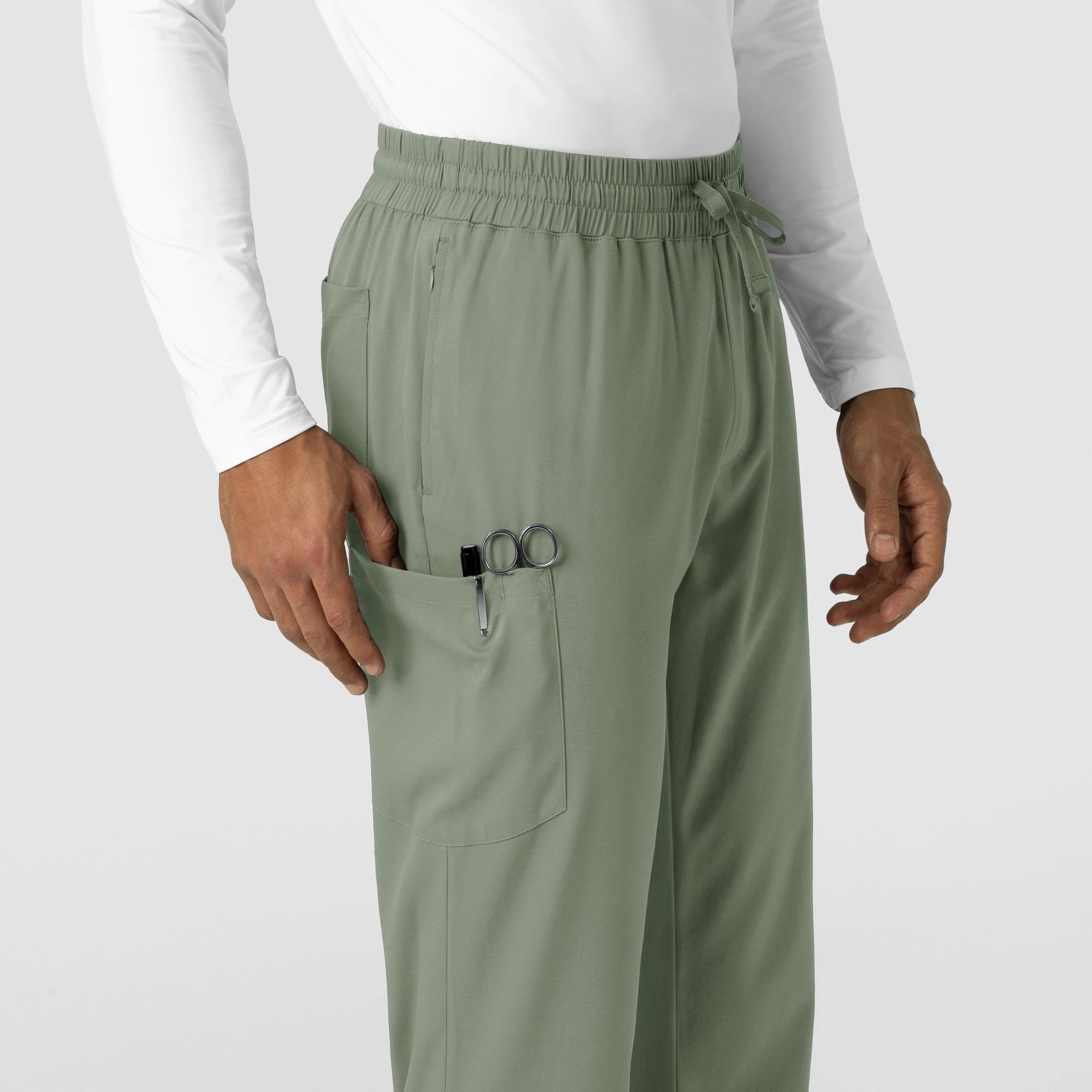 Boundless Men's Straight Leg Scrub Pant - Sage