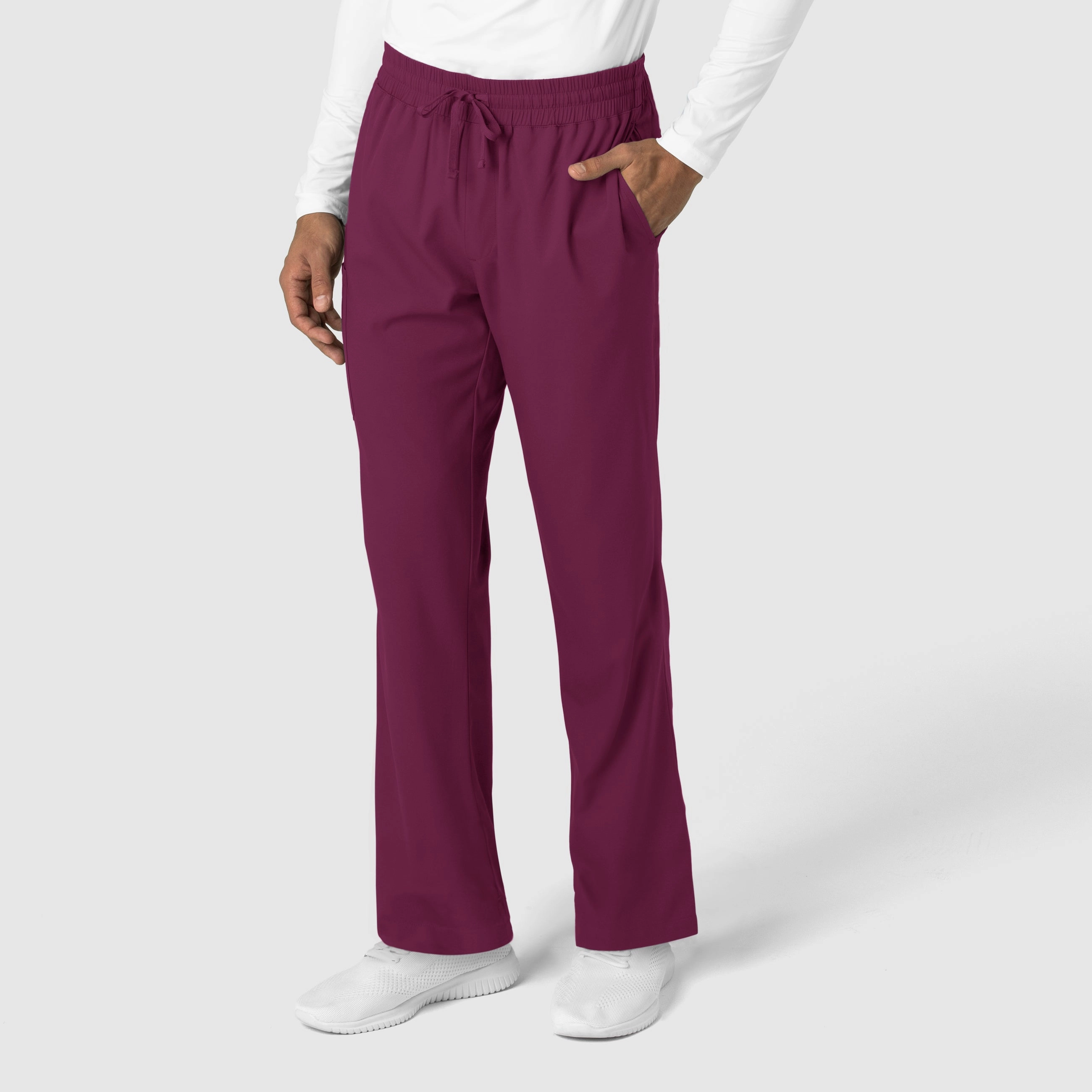 Boundless Men's Straight Leg Scrub Pant - Wine