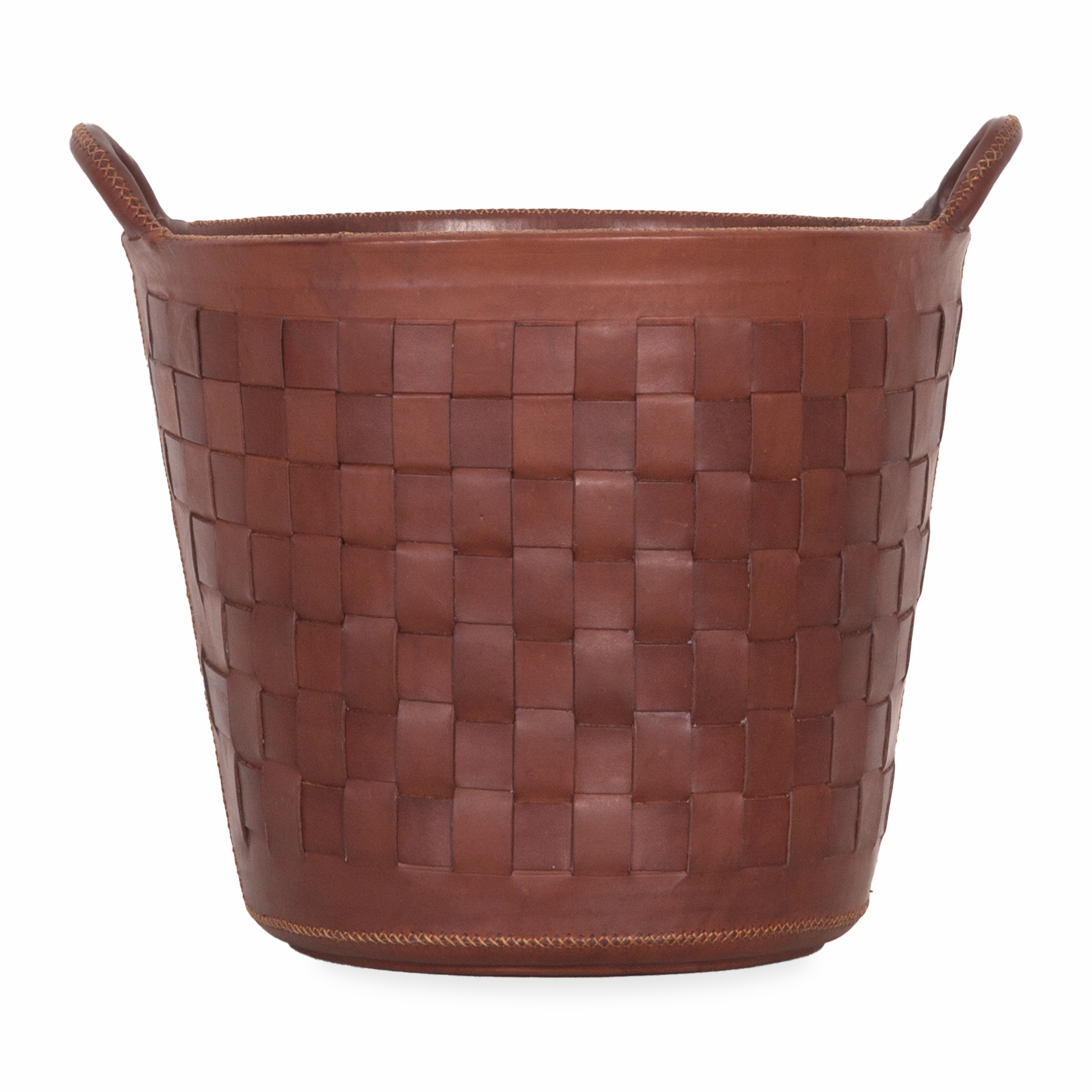Braided Leather Basket