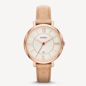 Fossil Jacqueline Sand Leather Ladies' Watch ES3487
