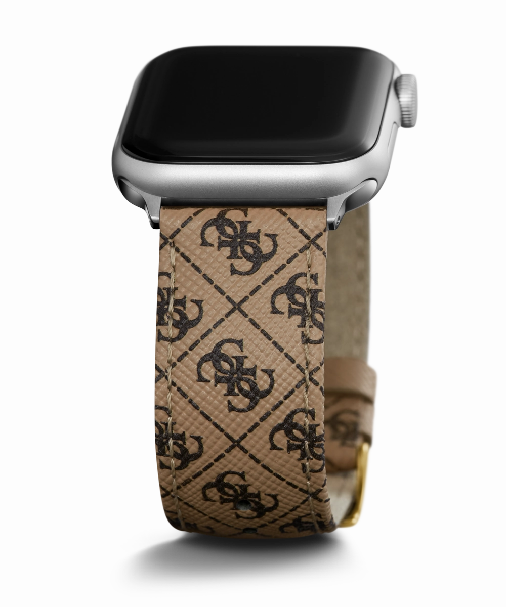 GUESS Logo Leather Band for Apple 42-44 mm Watch