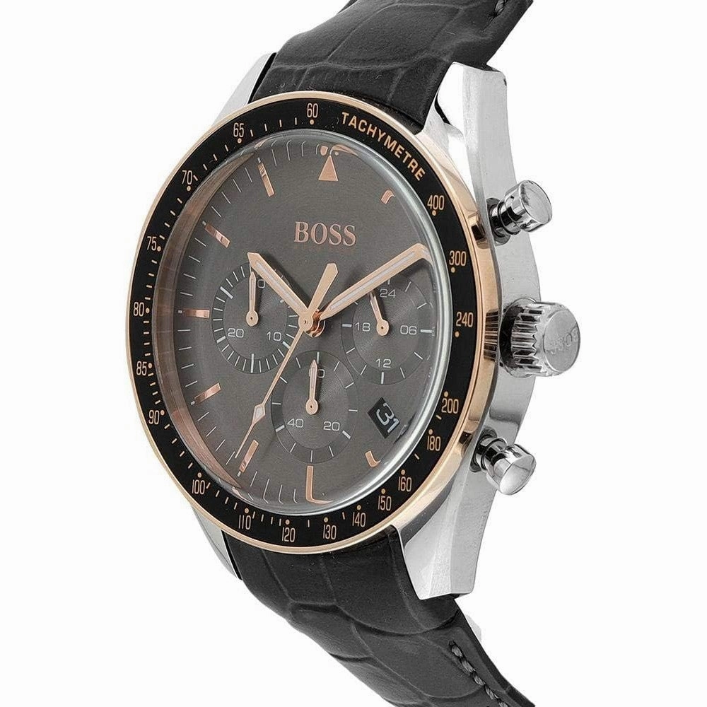 Hugo Boss Trophy Gray Leather Men's Watch 1513628