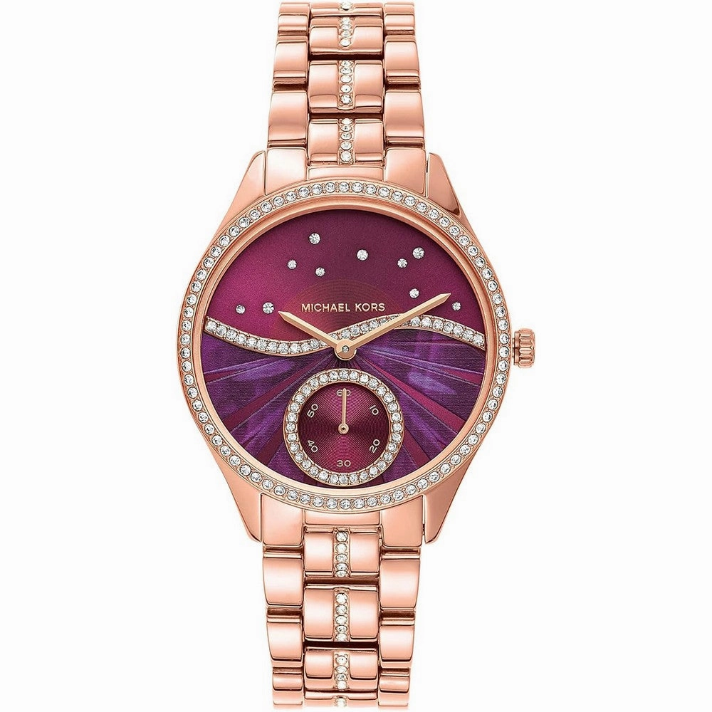 Michael Kors Lauryn Quartz Diamond Purple Dial Women's Watch MK4437