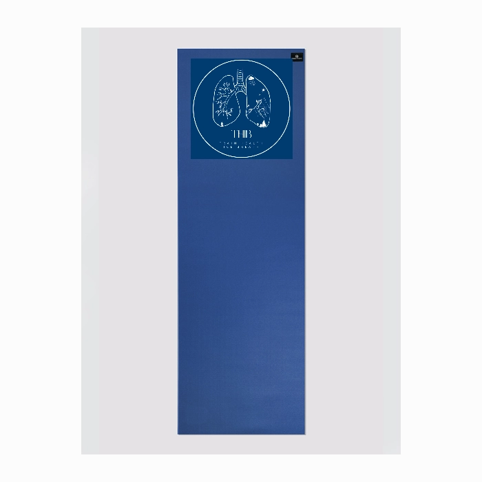 Personalised Yoga Mat 6mm With Custom Design - Blue