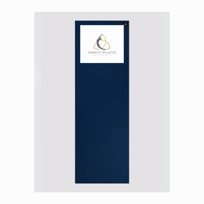 Personalised Yoga Mat 6mm With Custom Design - Navy Blue