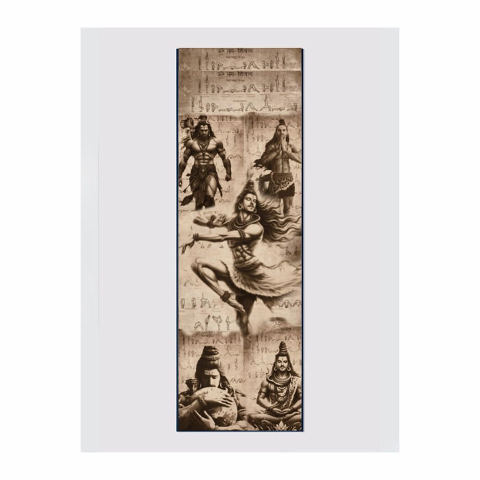 Personalised Yoga Mat 6mm With Custom Design - Navy Blue