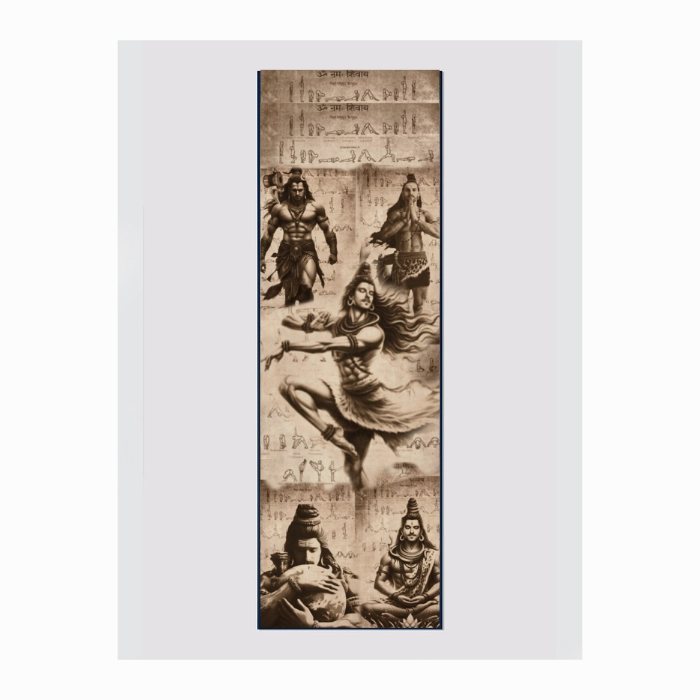 Personalised Yoga Mat 6mm With Custom Design - Navy Blue