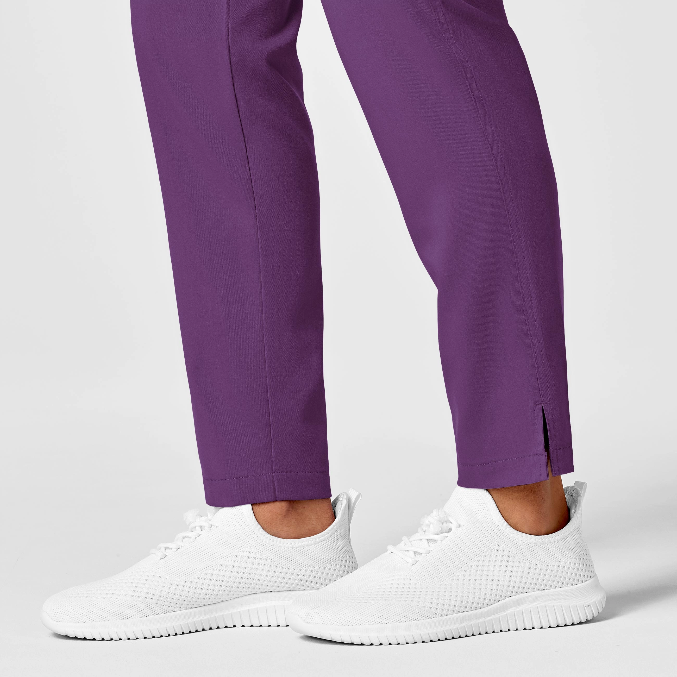 PRO Women's Slim Leg Cargo Scrub Pant - Eggplant