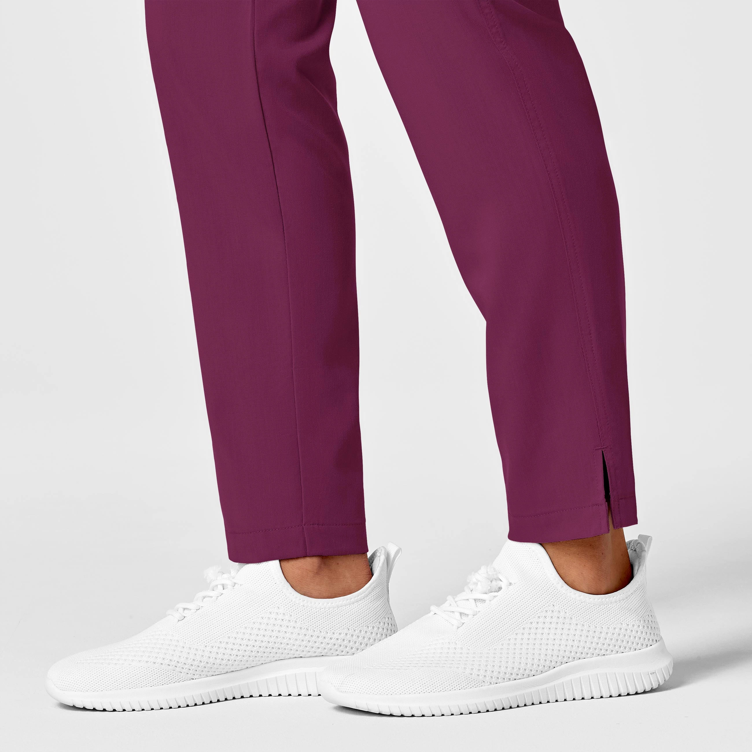 PRO Women's Slim Leg Cargo Scrub Pant - Wine