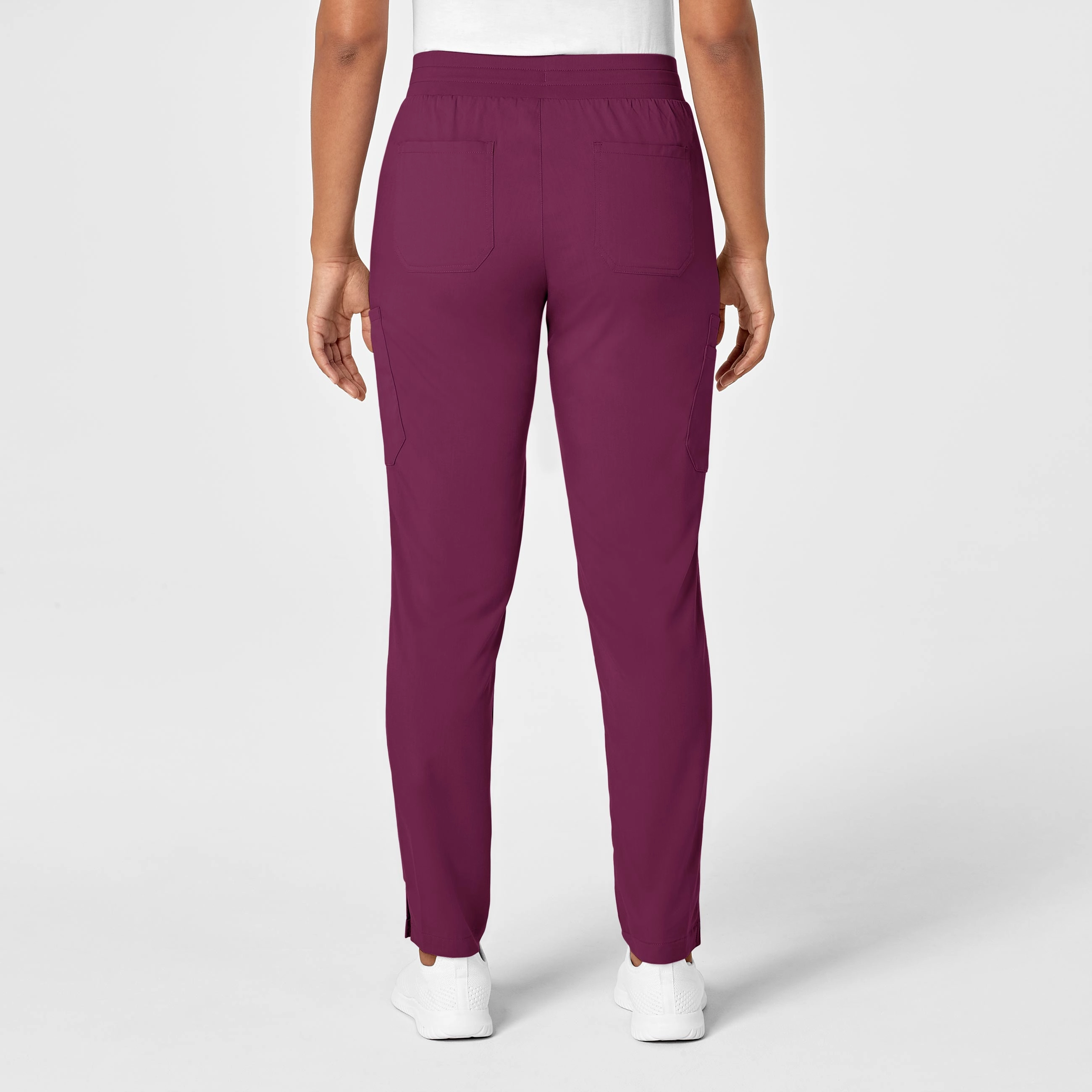 PRO Women's Slim Leg Cargo Scrub Pant - Wine