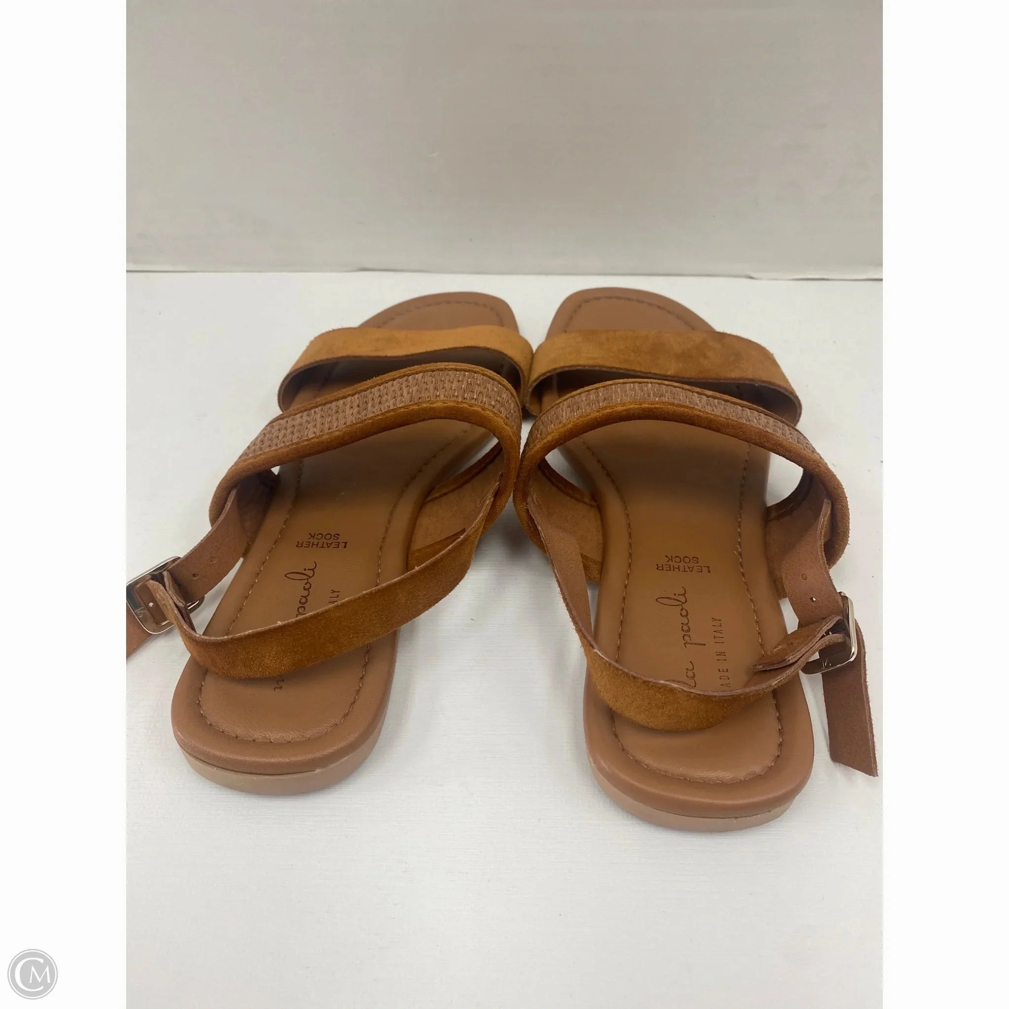 Sandals Flats By Clothes Mentor In Brown, Size: 8