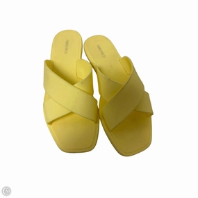 Sandals Flats By Forever 21 In Yellow, Size: 6