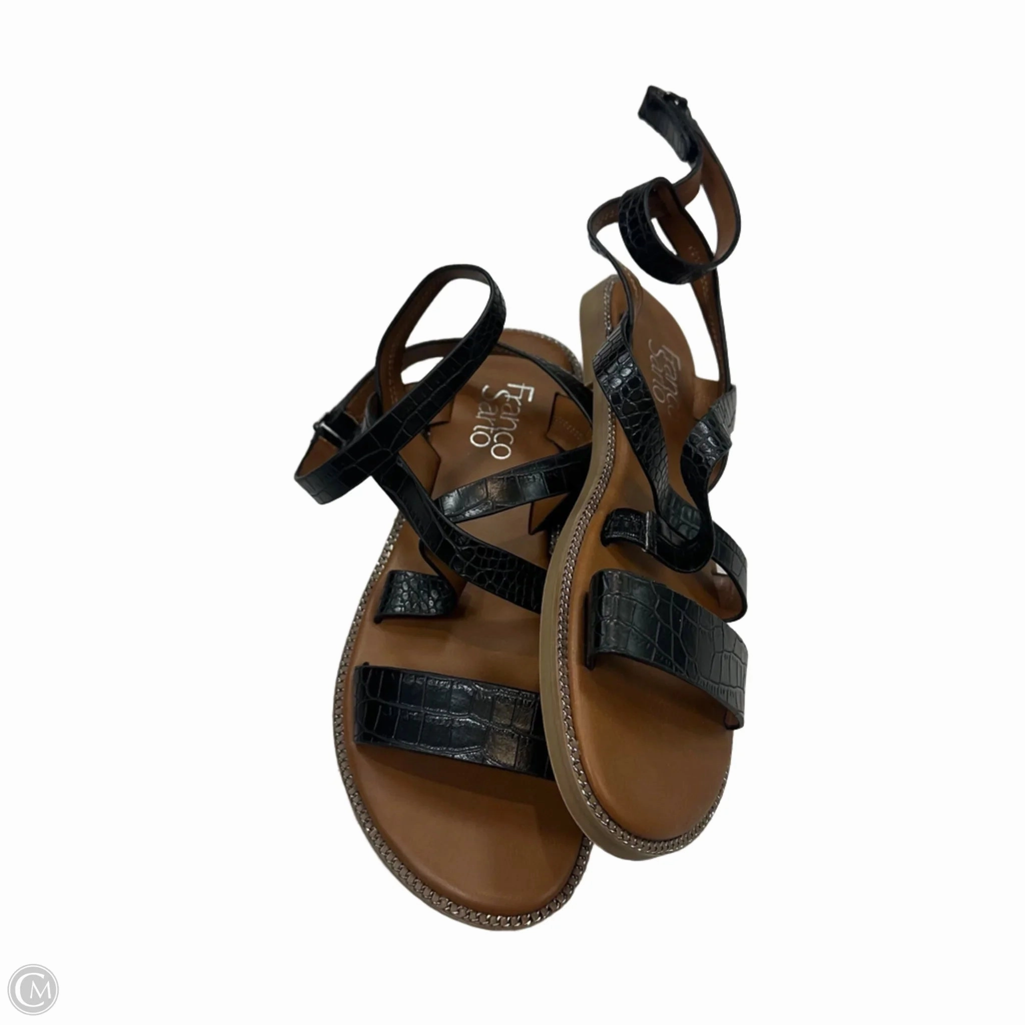 Sandals Flats By Franco Sarto In Black, Size: 8