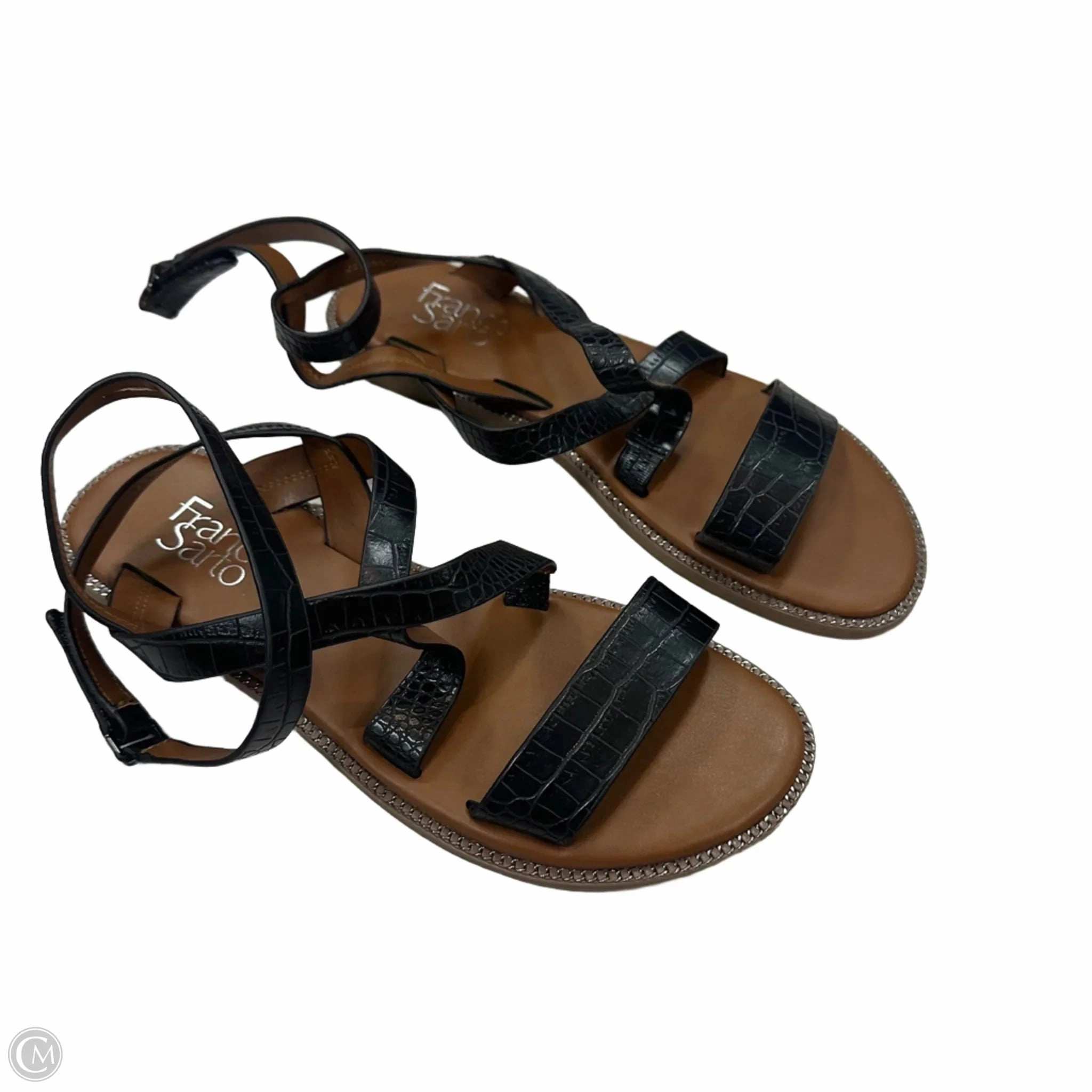 Sandals Flats By Franco Sarto In Black, Size: 8