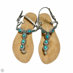 Sandals Flats By Ivanka Trump In Blue & Silver, Size: 6