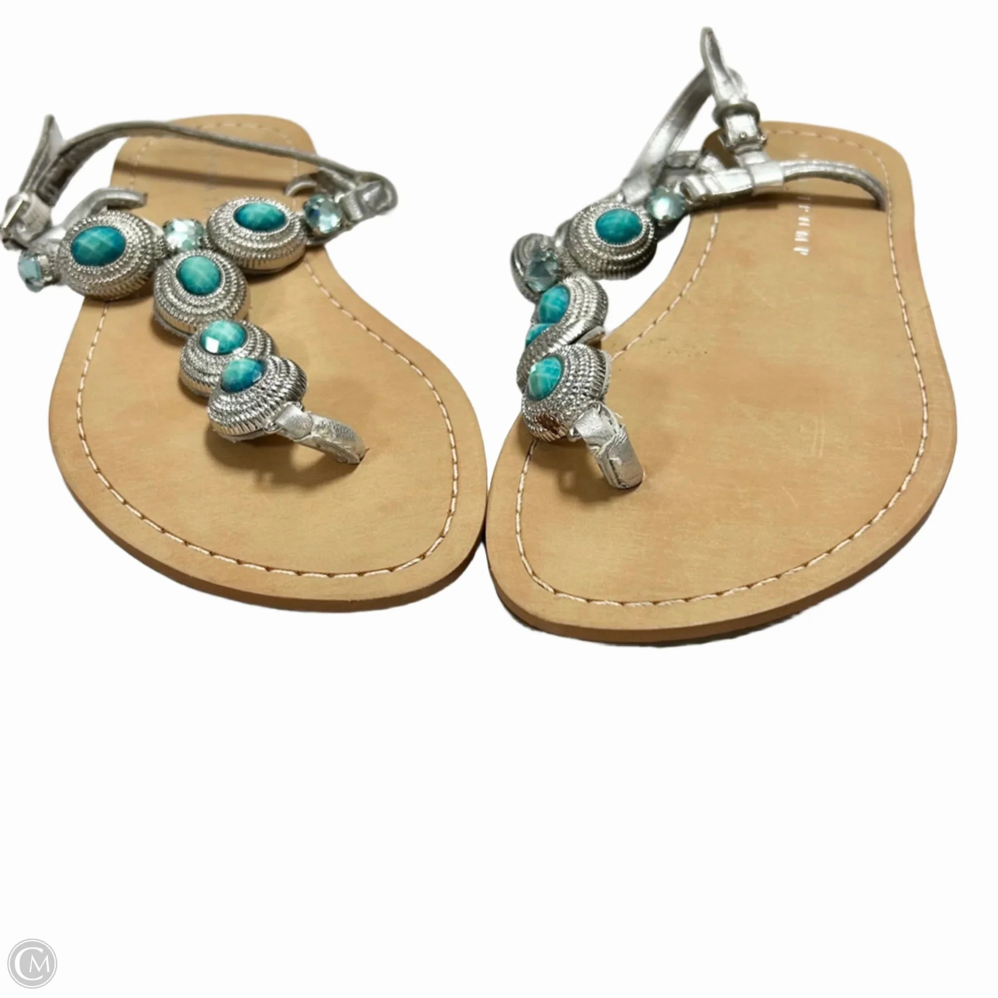 Sandals Flats By Ivanka Trump In Blue & Silver, Size: 6