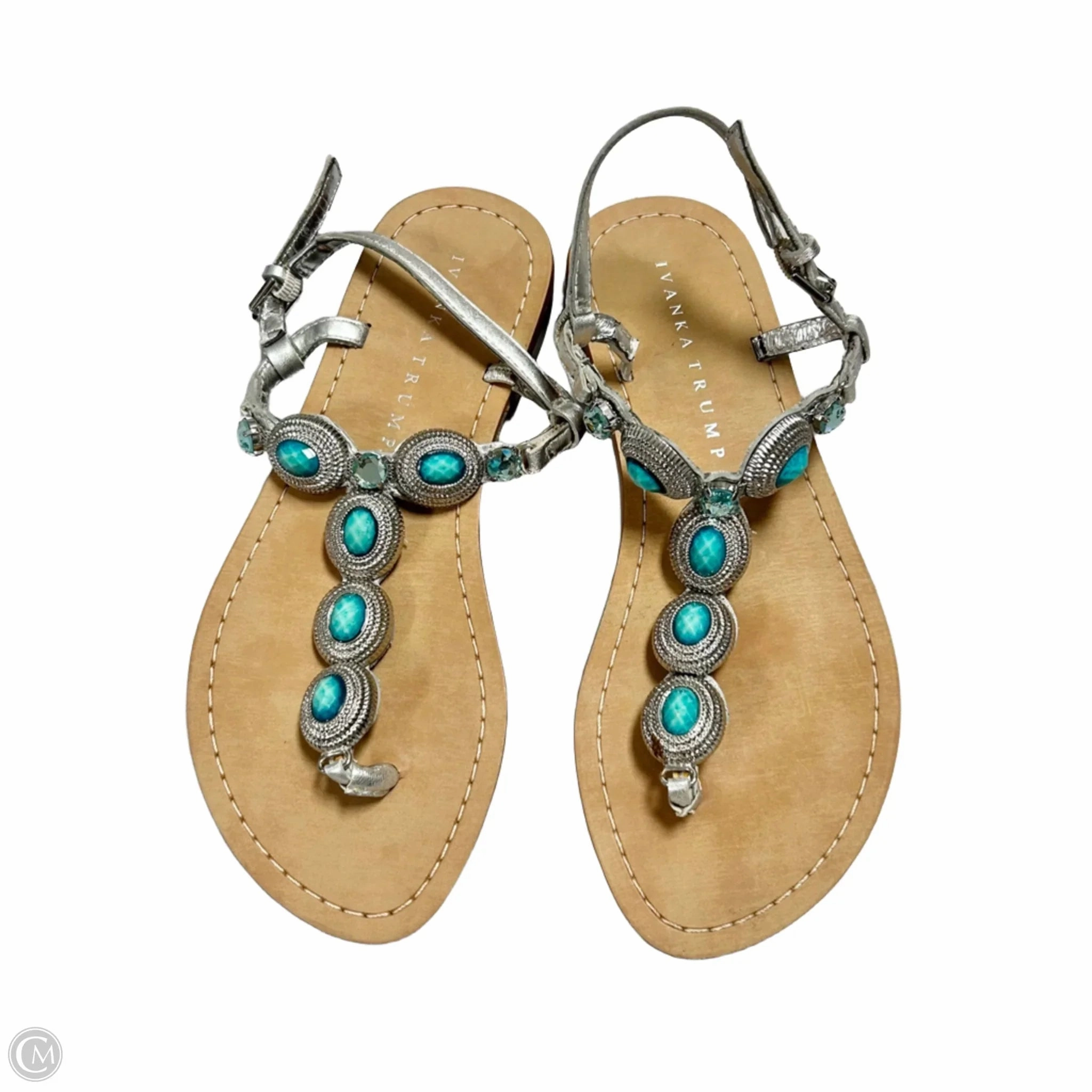 Sandals Flats By Ivanka Trump In Blue & Silver, Size: 6