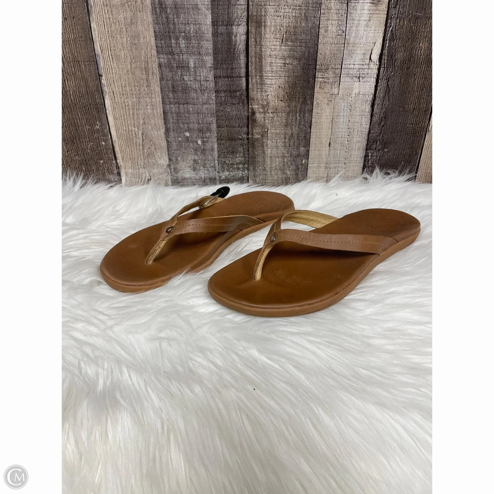 Sandals Flats By Olukai In Brown, Size: 9