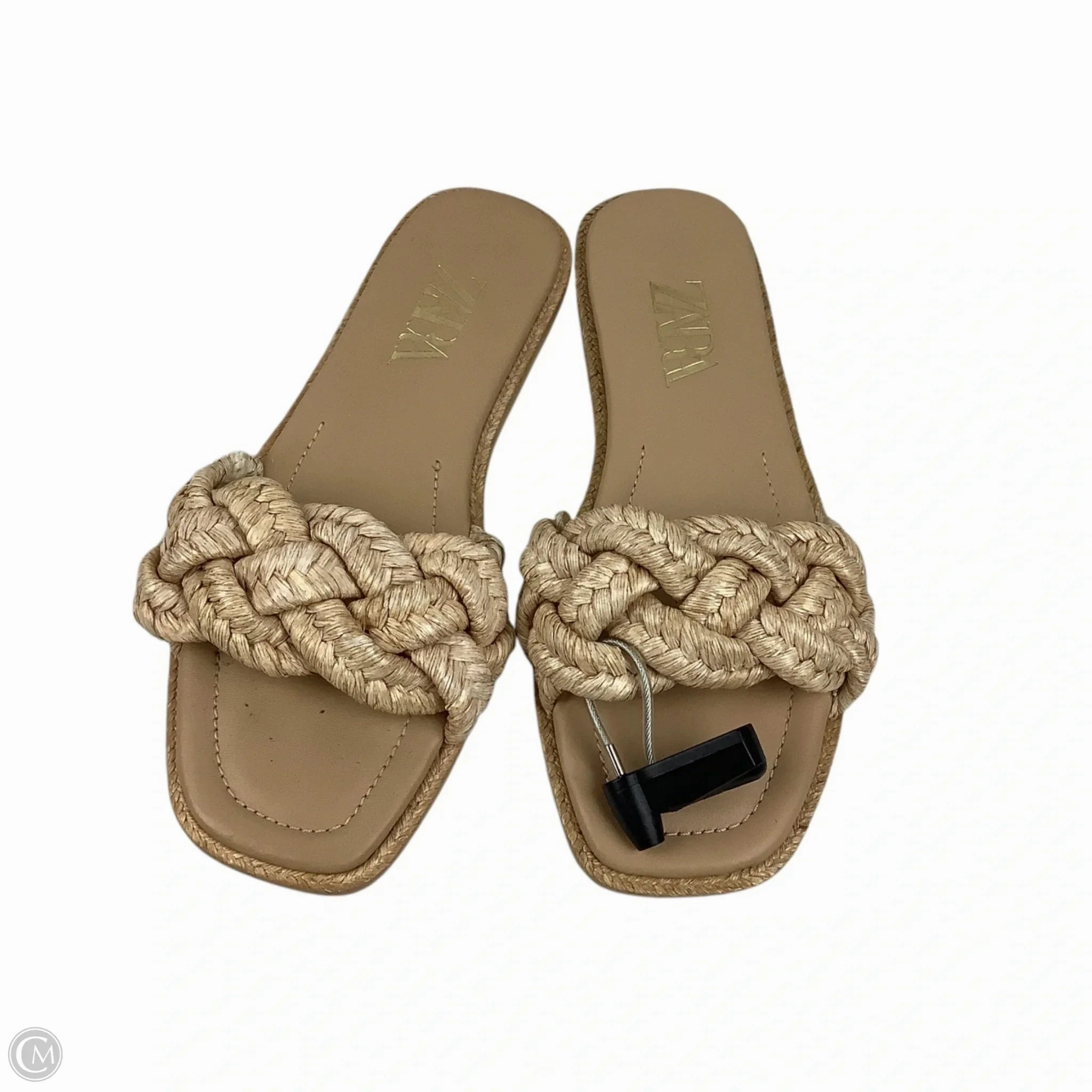 Sandals Flats By Zara In Tan, Size: 7.5 (38)