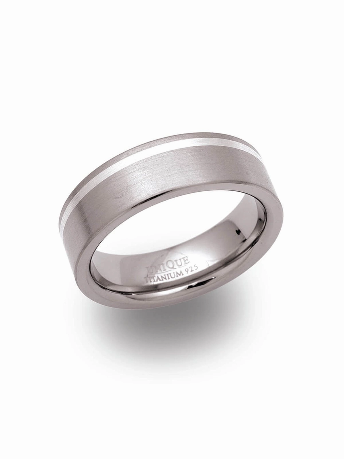 Unique & Co. Titanium and Silver Ring - Size 70