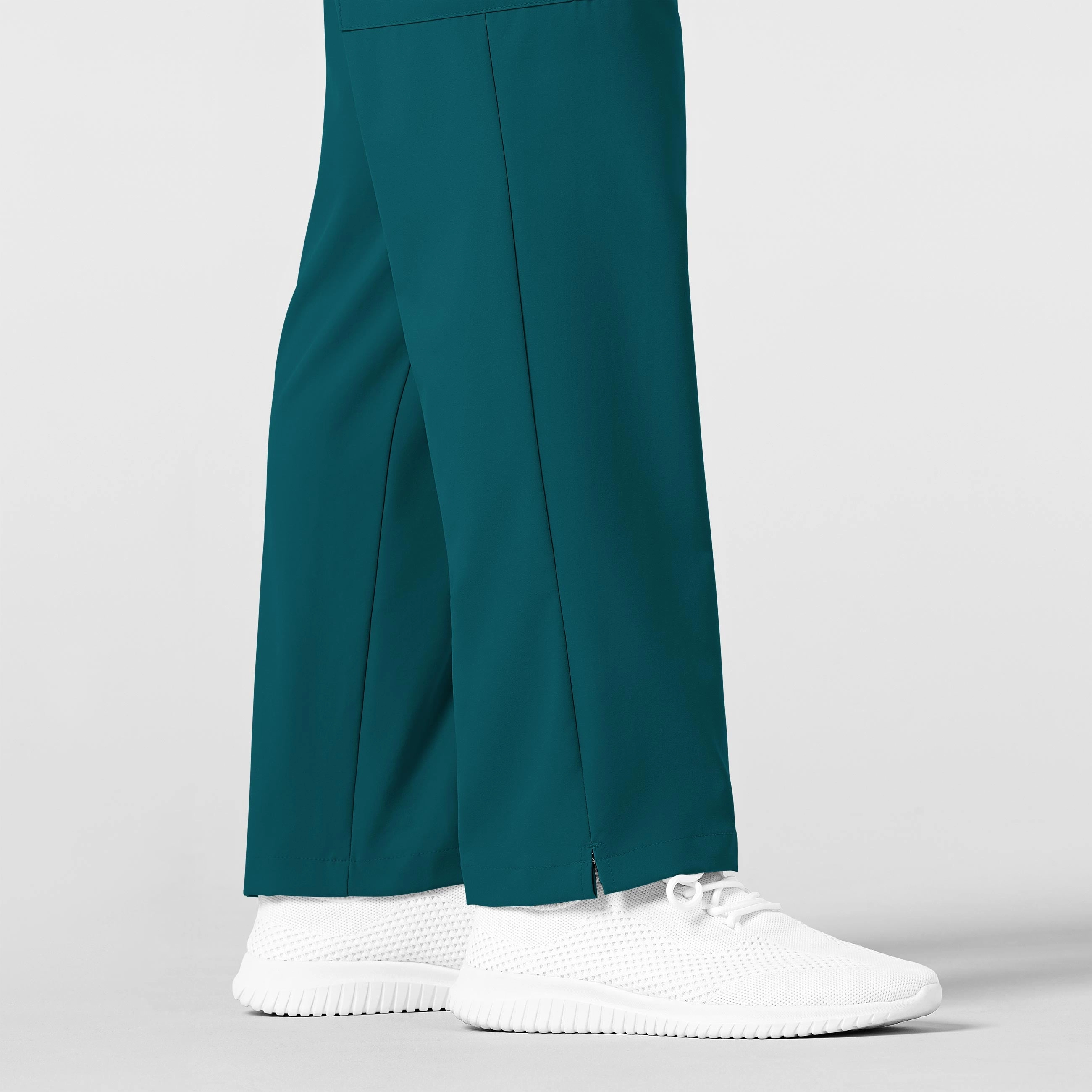 W123 Men's Flat Front Cargo Scrub Pant - Caribbean