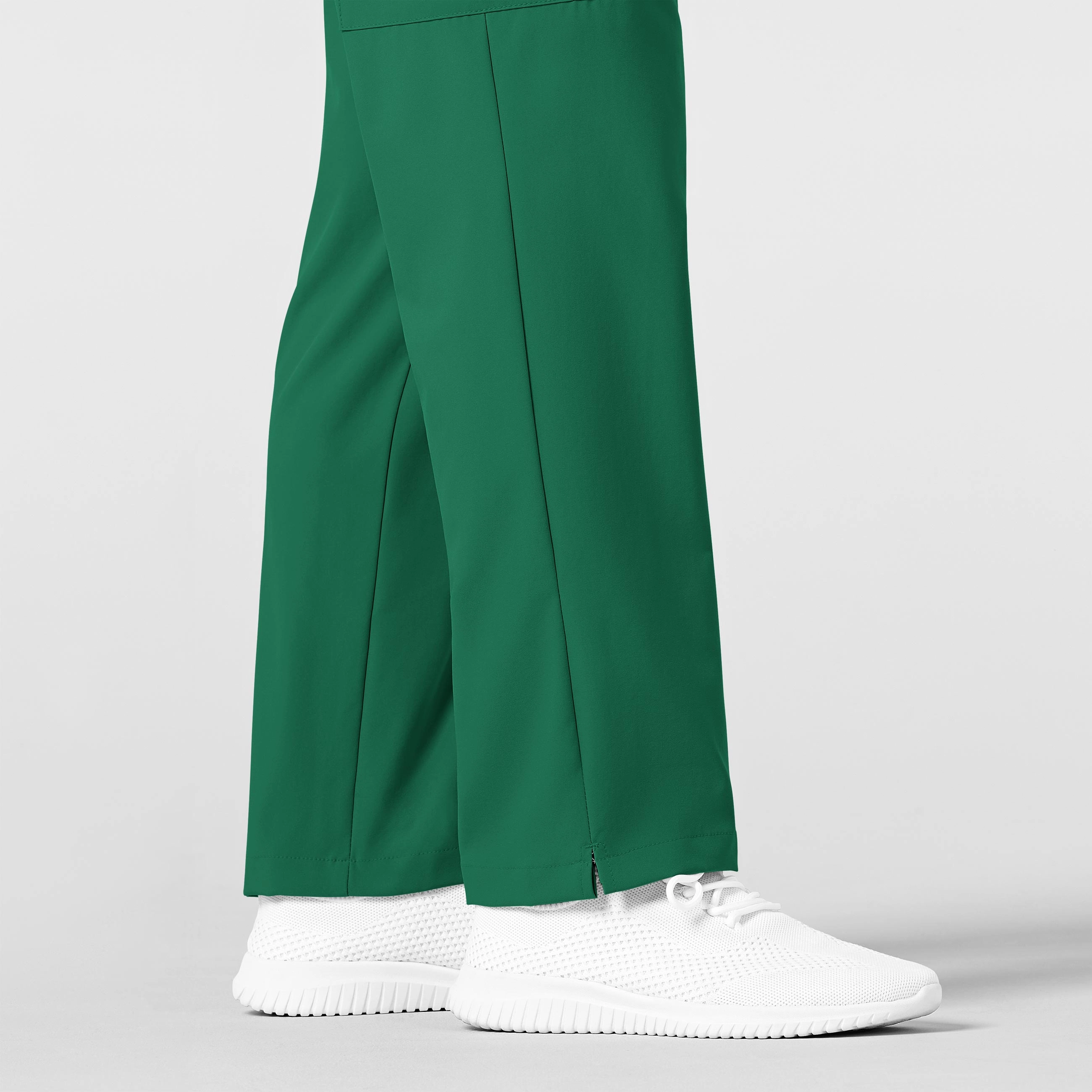 W123 Men's Flat Front Cargo Scrub Pant - Hunter