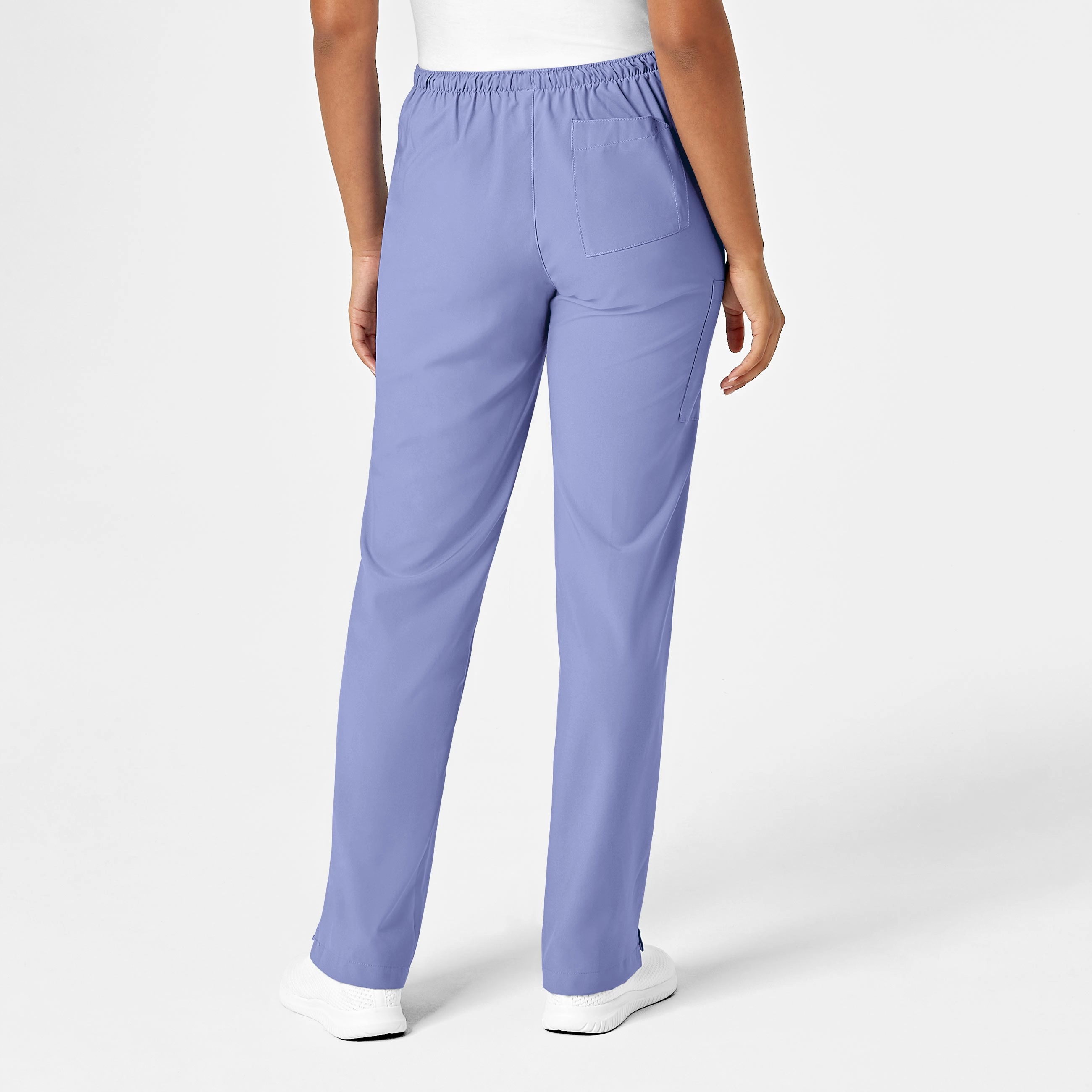 W123 Women's Drawstring Scrub Pant - Ceil Blue