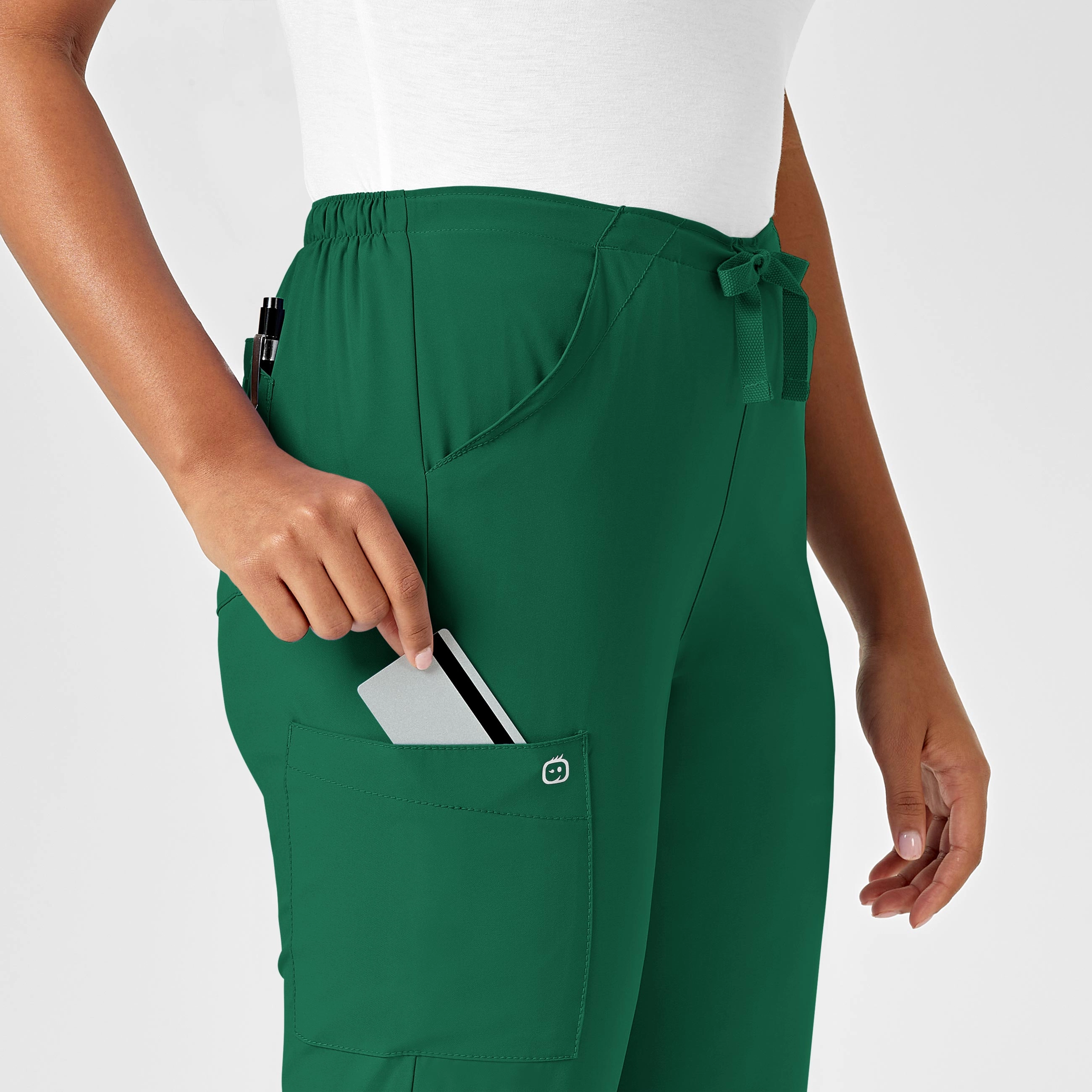 W123 Women's Drawstring Scrub Pant - Hunter