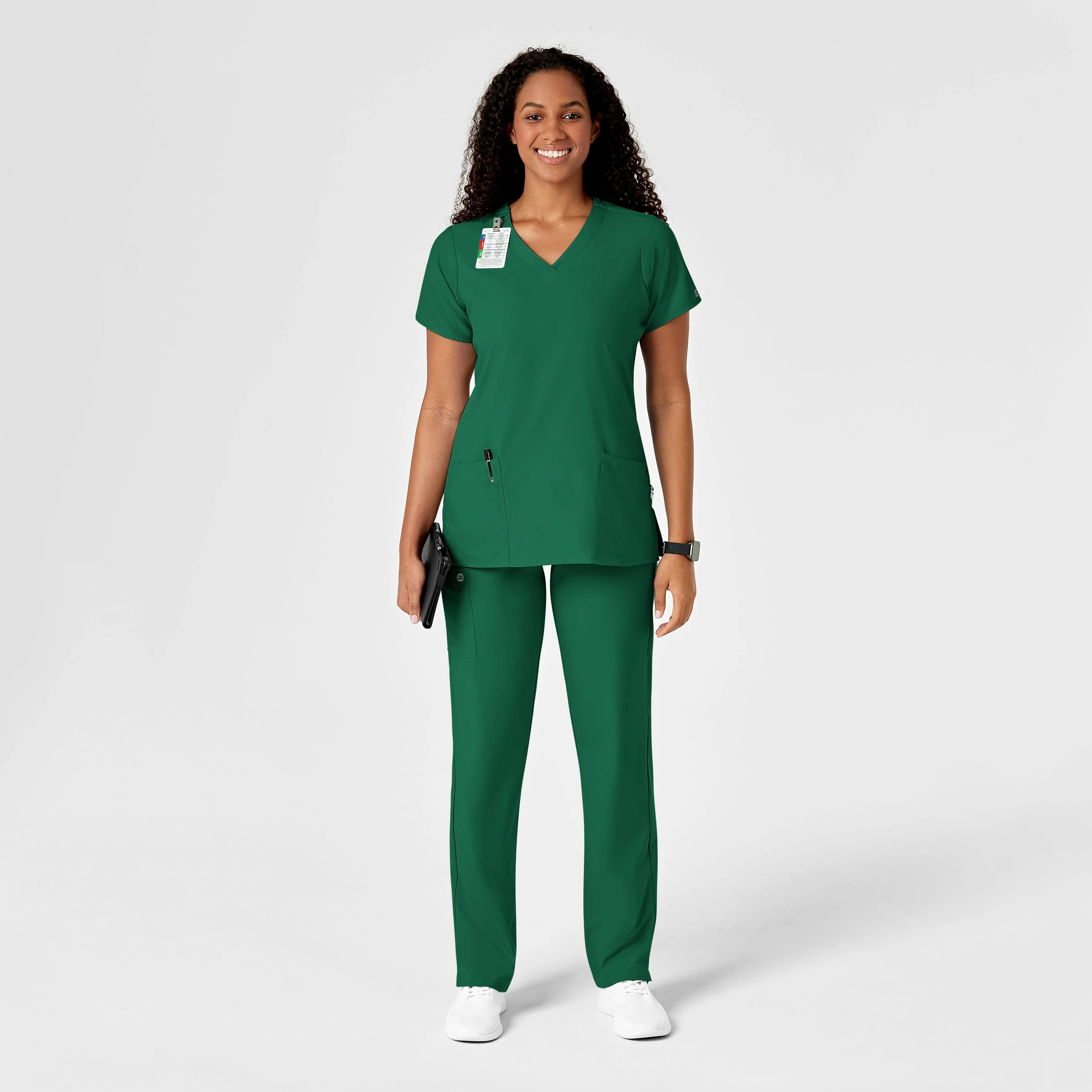 W123 Women's Drawstring Scrub Pant - Hunter