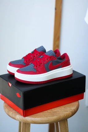 W AIR JORDAN 1 ELEVATE LOW DARK GREY/VARSITY RED