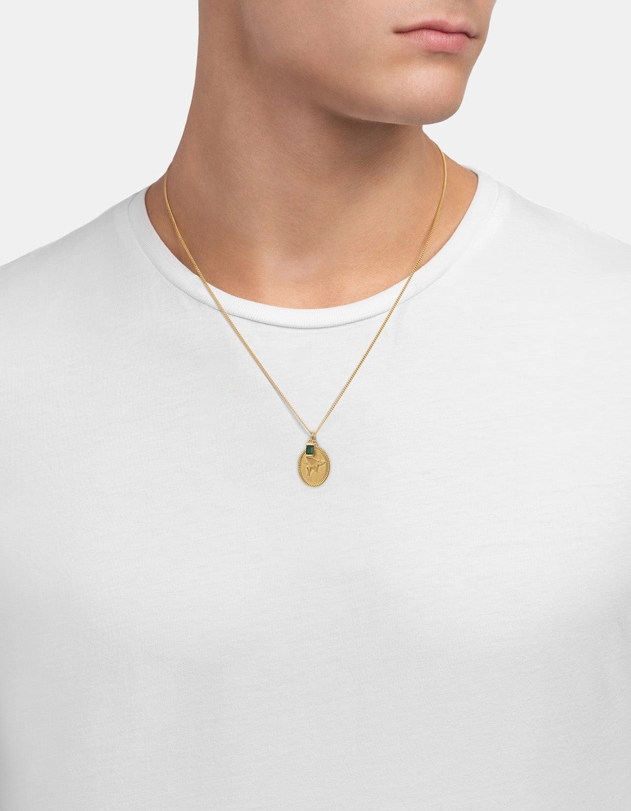 When Pigs Fly Quartz Necklace, Gold Vermeil