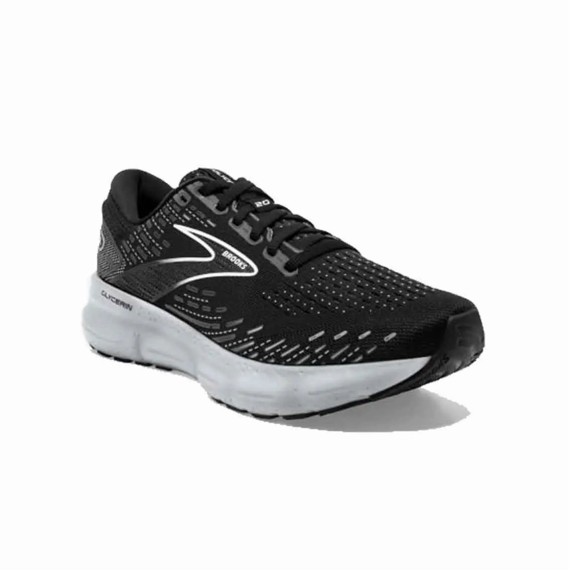 Womens Brooks Glycerin 20 (Wide) - Black / White