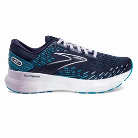 Womens Brooks Glycerin 20 (Wide) - Peacoat / Ocean / Lilac