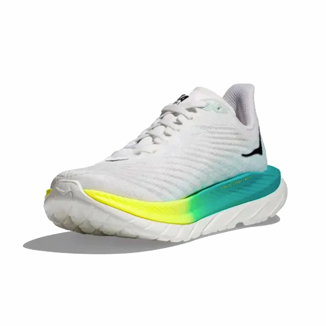 Womens HOKA Mach 5 (Wide) - White / Blue Glass