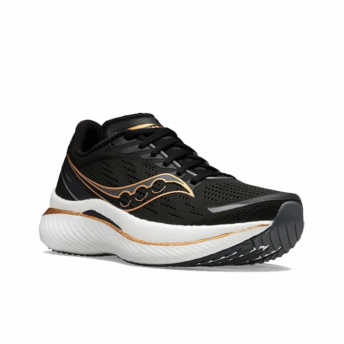 Womens Saucony Endorphin Speed 3 (Wide) - Black / Goldstruck